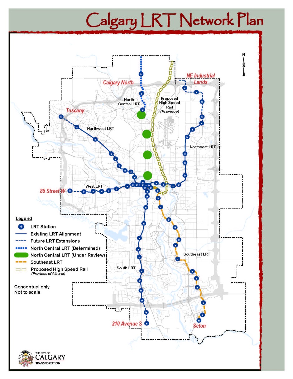 Calgary Lrt Station Map